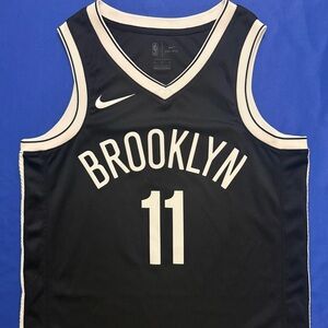 Nike Kyrie Irving Brooklyn Nets #11 Black Icon Swingman Jersey 44 Men’s Medium